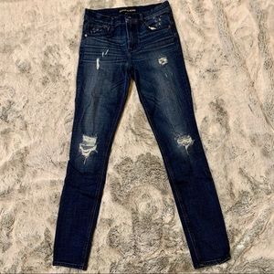 Express High Rise Distressed Jean Legging